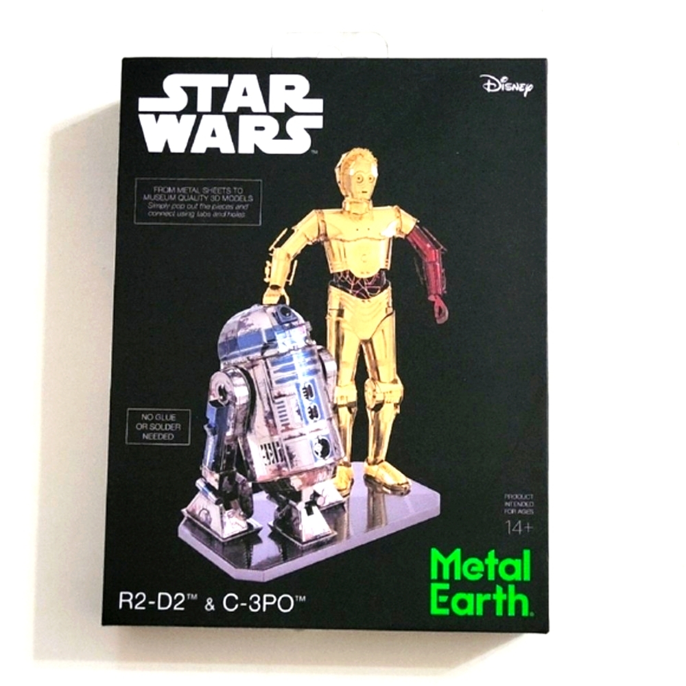 NIB Disney's Star Wars Metal Earth Model R2D2 & CP3O/ DIY 14 Years+